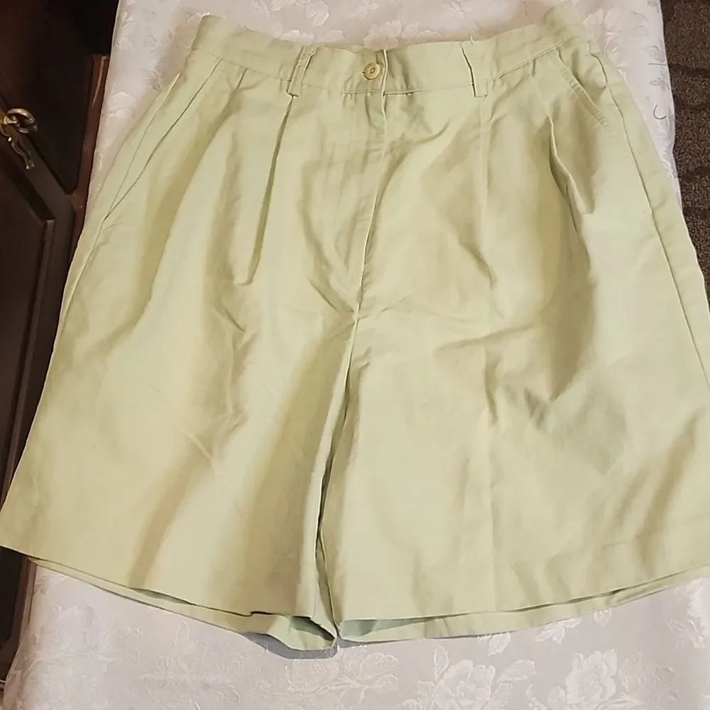 Vintage New Izod Mint Green High Rise Shorts Size 8 - Picture 1 of 14